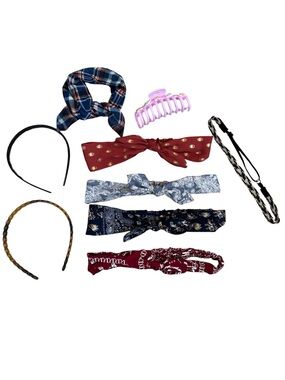 New! 9 Hair Accessories. Claire’s Hair Clip, Wire Scarf, and Headbands. NWOT.